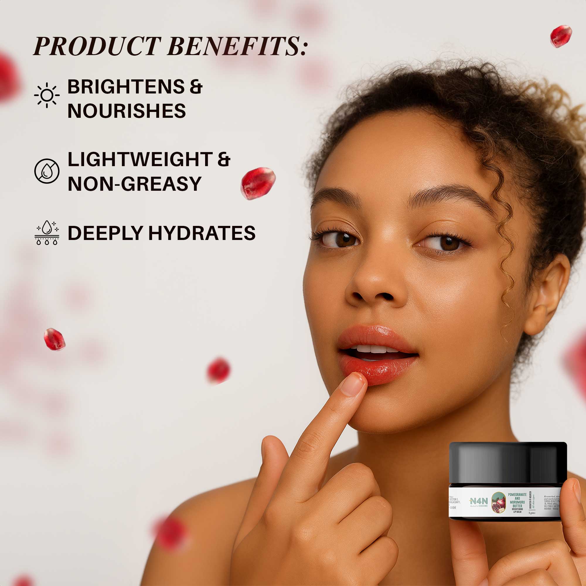 Brightening Lip Balm with Natural Oils and SPF Care