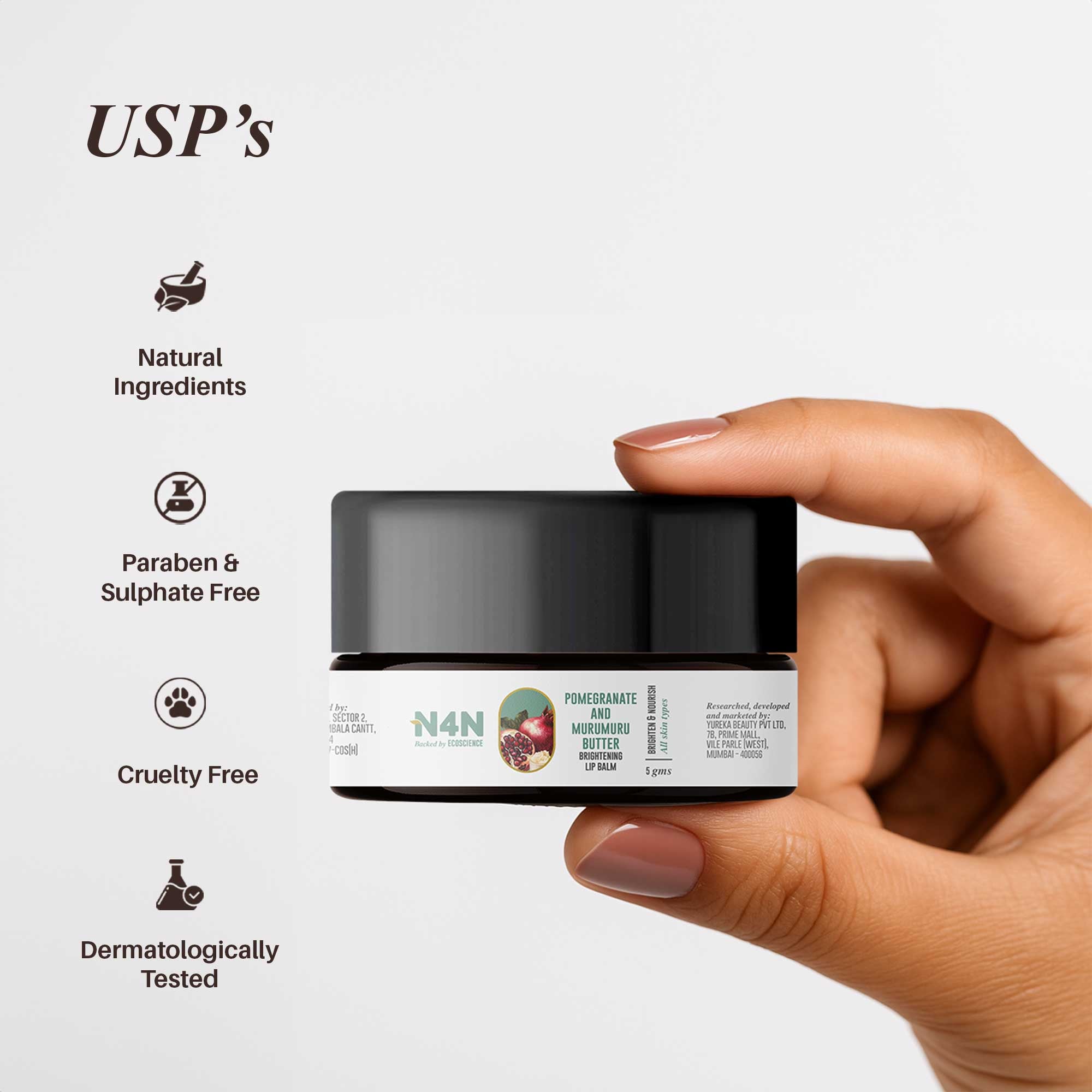 Brightening Lip Balm with Natural Oils and SPF Care