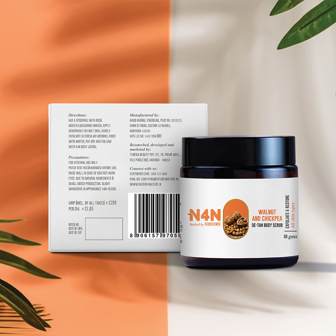 Detan Body Scrub with Natural Brightening Ingredients