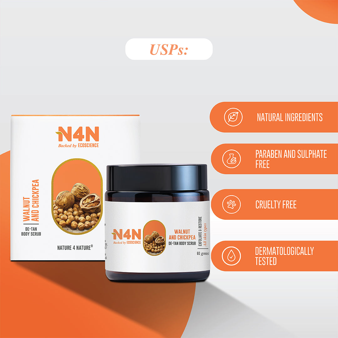 Detan Body Scrub with Natural Brightening Ingredients