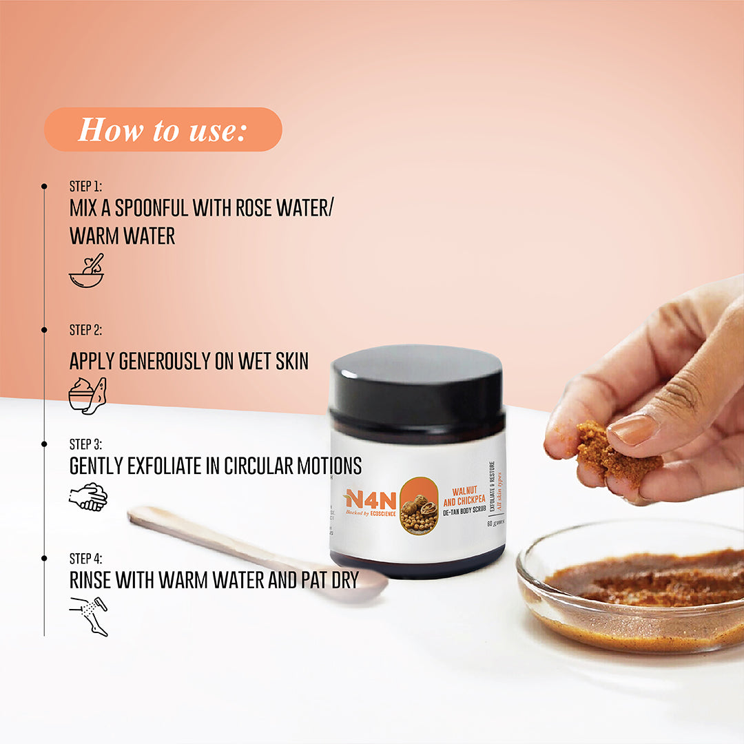 Detan Body Scrub with Natural Brightening Ingredients