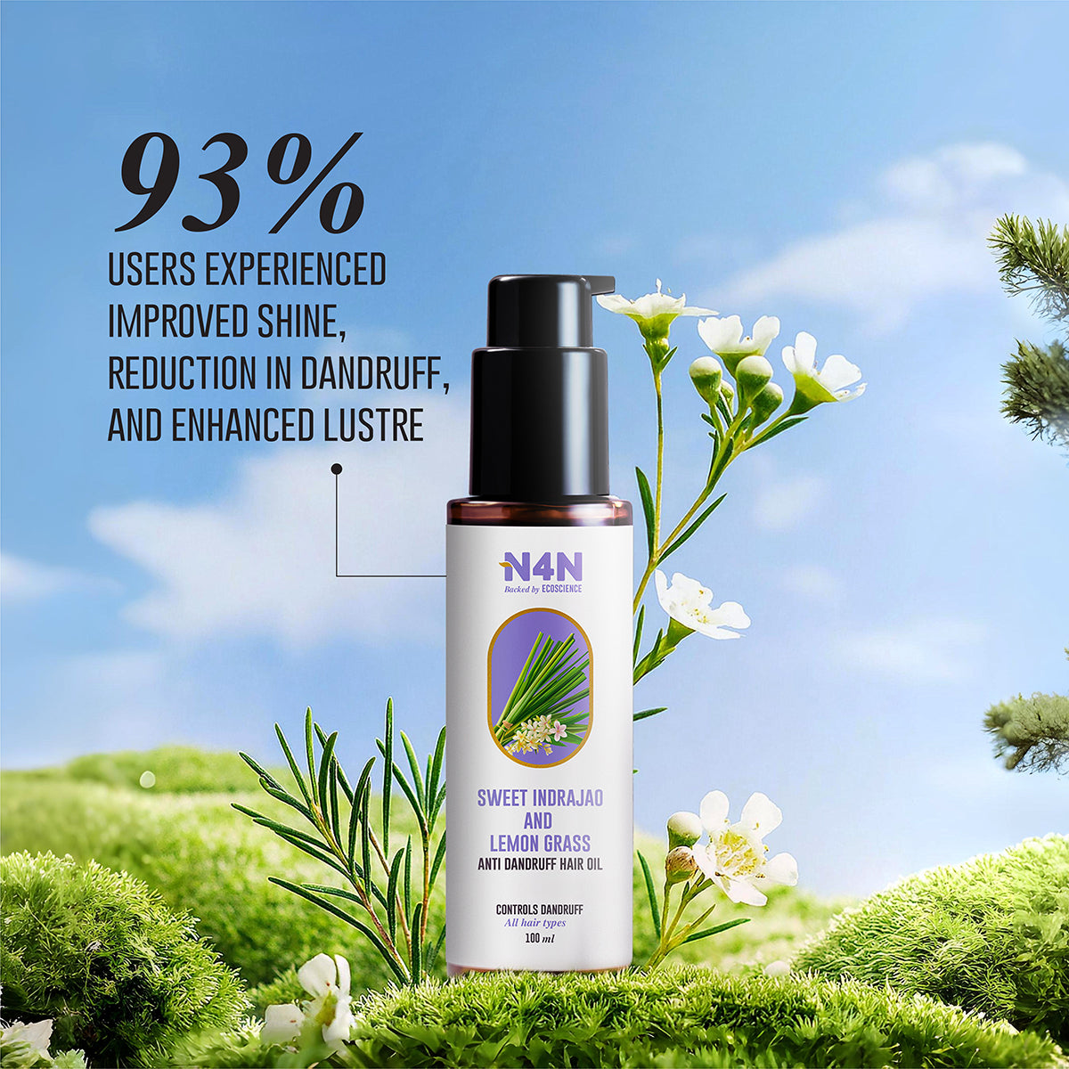 Anti Dandruff Hair Oil with Natural Herbs for Healthy Scalp