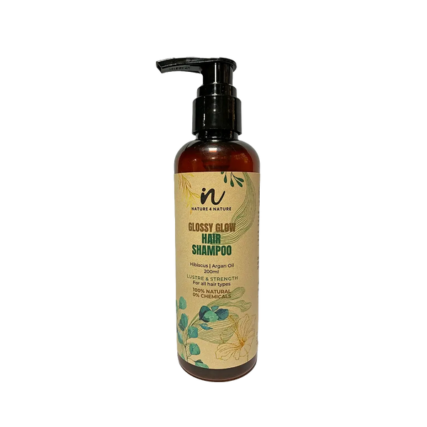 Glossy Glow: Anti Hairfall Shampoo For Men & Women with Hibiscus & Argon
